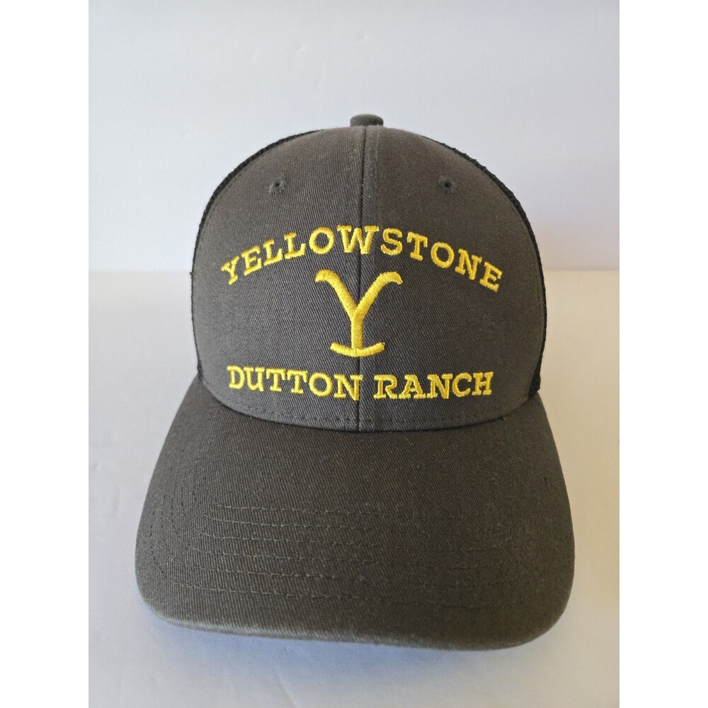 Yellowstone Dutton Ranch Snapback Mesh Back Trucker Hat Black One Size